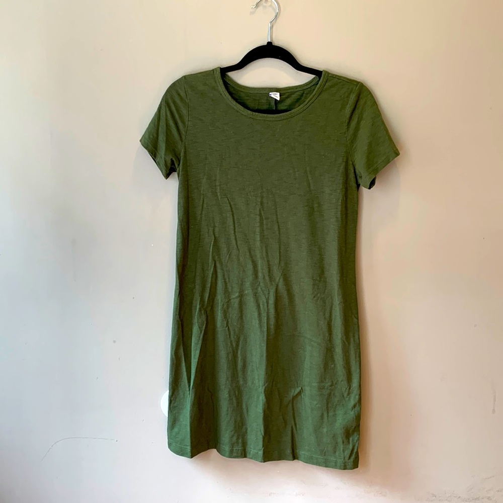 Olive Green T-Shirt Dress